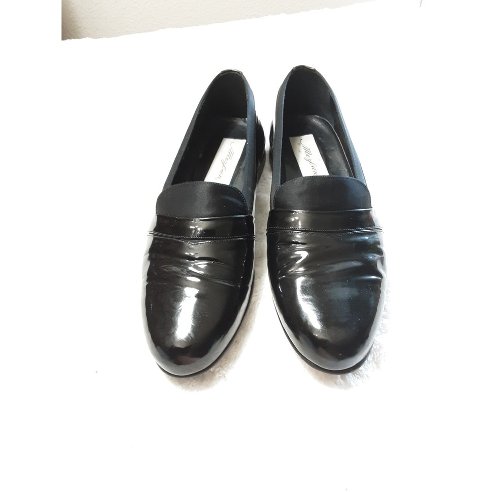 MEZLAN Shoes MIRAGE  BLACK PATENT LEATHER Slip On Men 8.5M Handmade Spain